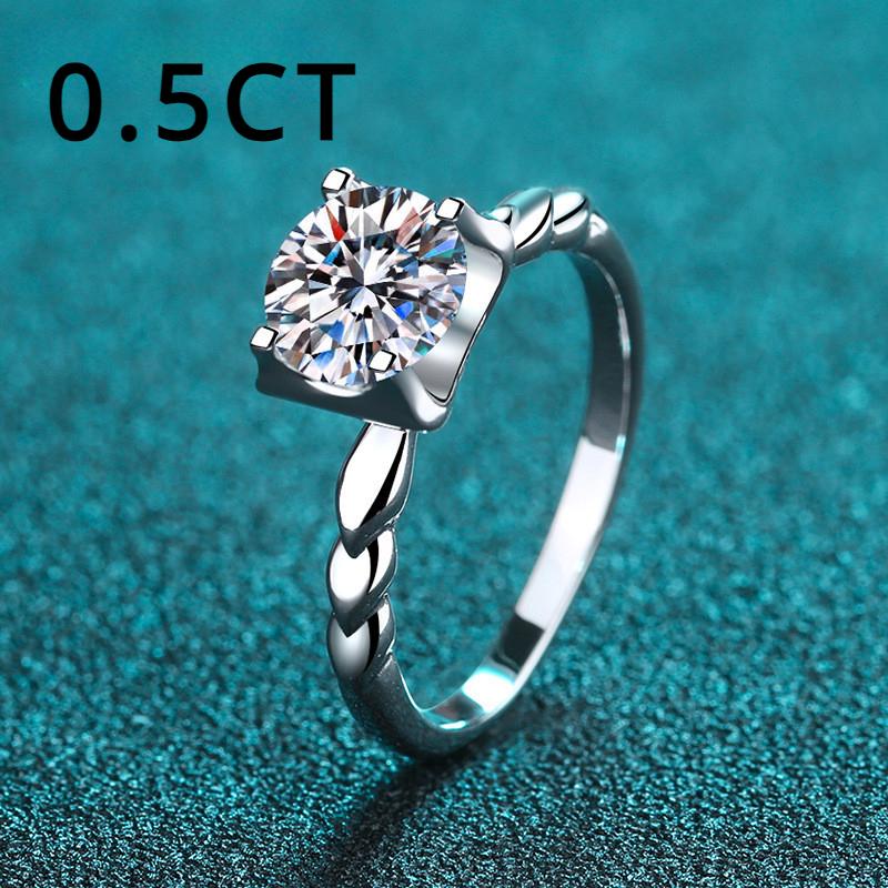 

Сертифицированное GRA настоящее обручальное кольцо с муассанитом 1 карат, белое золото 18 карат, кольца с бриллиантами, свадебное кольцо, ювелирные изделия для женщин 9.5