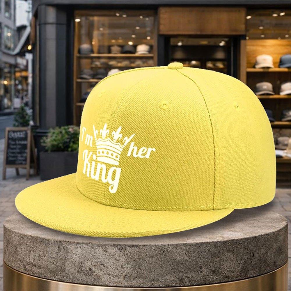 Pc Pcs I Am Her King Printed Baseball Cap  Adjustable Duckbill Flat Brim Hat Suitable for Golf Travel  Streetwear Lightwei
