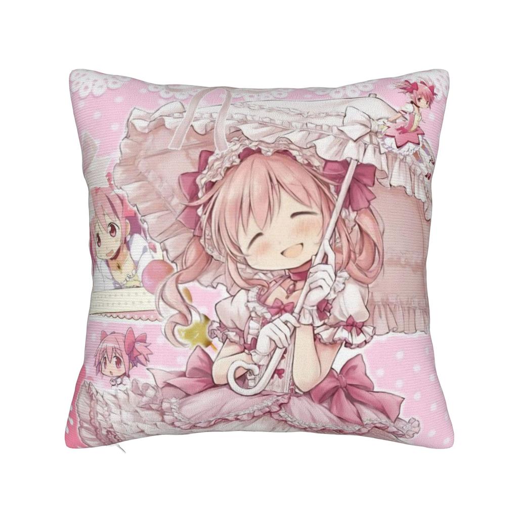 Pmmm Madomagi Madoka Kaname Kissenbezug Retro Trendiger Kissenbezug Für Wohnzimmer Bett Stuhl Weiche Kissenbezüge Geschenk