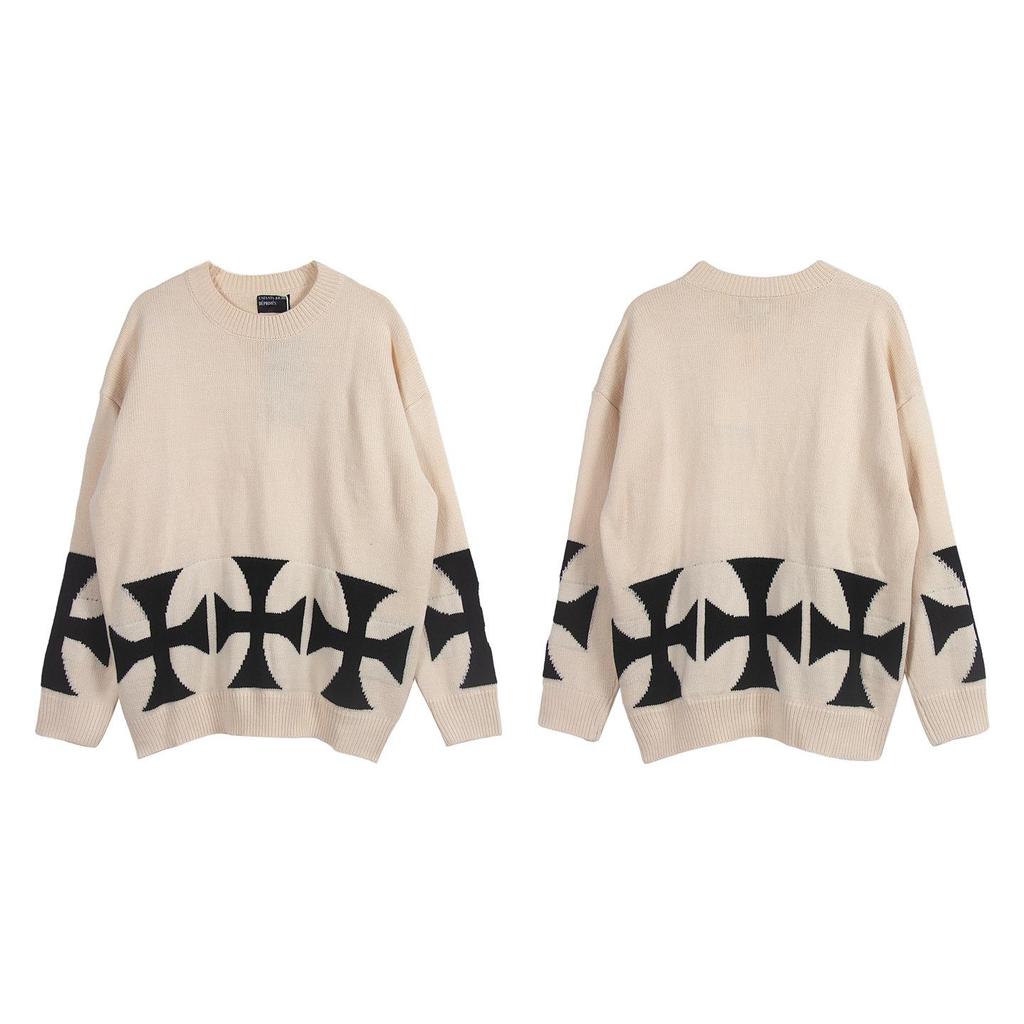 E@RD 2025 Autumn/Winter Melancholy 2nd Gen Cross Pattern Unisex Sweater