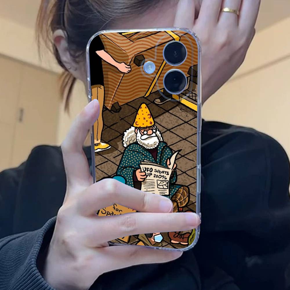 

Deluxe Cartoon Man Phone Case For iPhone 17 15 14 13 11 12 16 Pro Max Plus Mini Transparent Silicone Soft Funda iPhone 12 pro