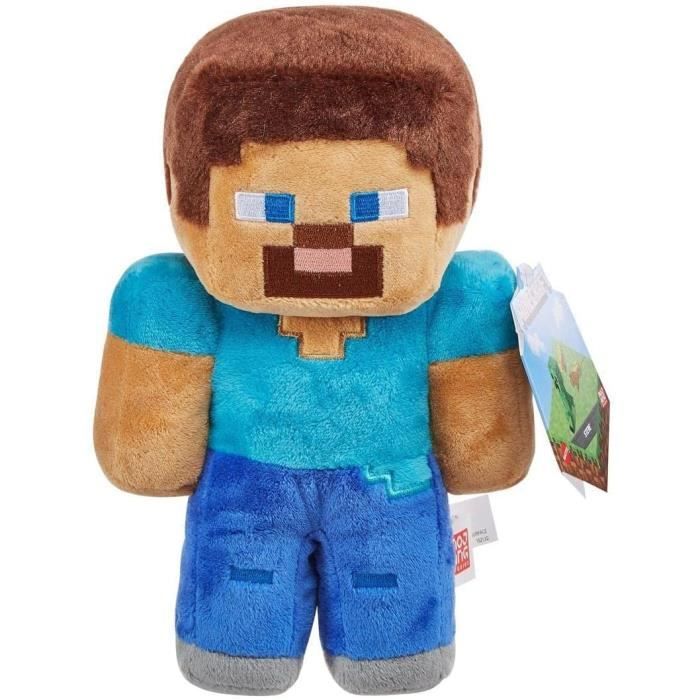 Peluche Minecraft - HHG11 - Personnage Steve - 20 cm - Bleu