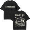Washed Vintage WashedLana Del Rey  Tour Tshirt Men Women Hip Hop Fashion Pop Music Tshirts Unisex Casual Cotton T Shirts