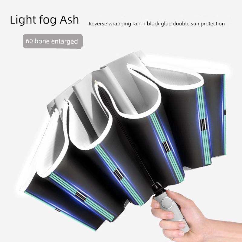 Umbrella with Enlarged Canopy, Thickened and Reinforced, Uv-Resistant, Compact and Portable, Dual-Use for Women and Men, Fully Automatic Sunshade