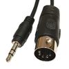 AKNPMHT 5-Pin MIDI DIN Cable for MIDI Keyboards, DIN Male to 3.5mm 3-Pole Male (Synthesizer/Organ/Digital Piano/MIDI Guitar) System Instrument Perform
