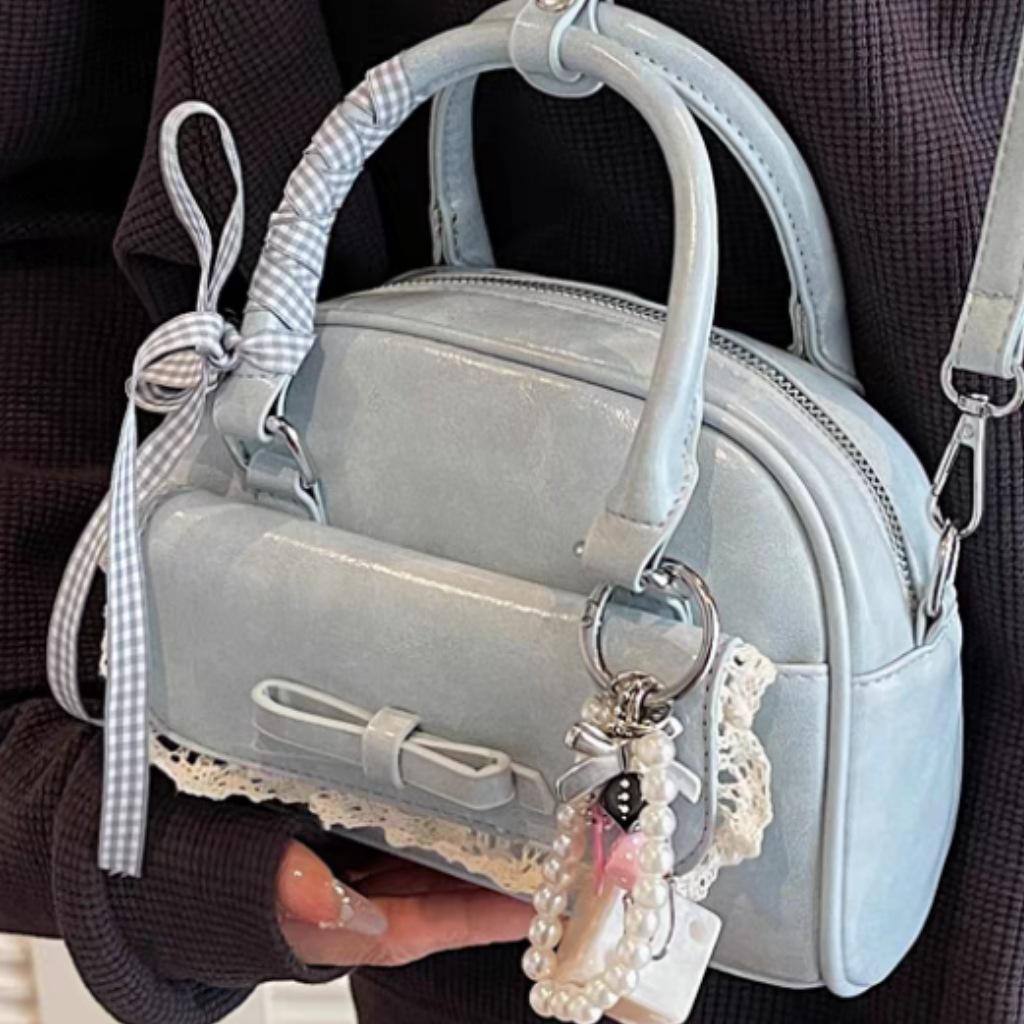 Korean Style Simple All-matching Bow Single-shoulder Bag Women's High-end Cross-section