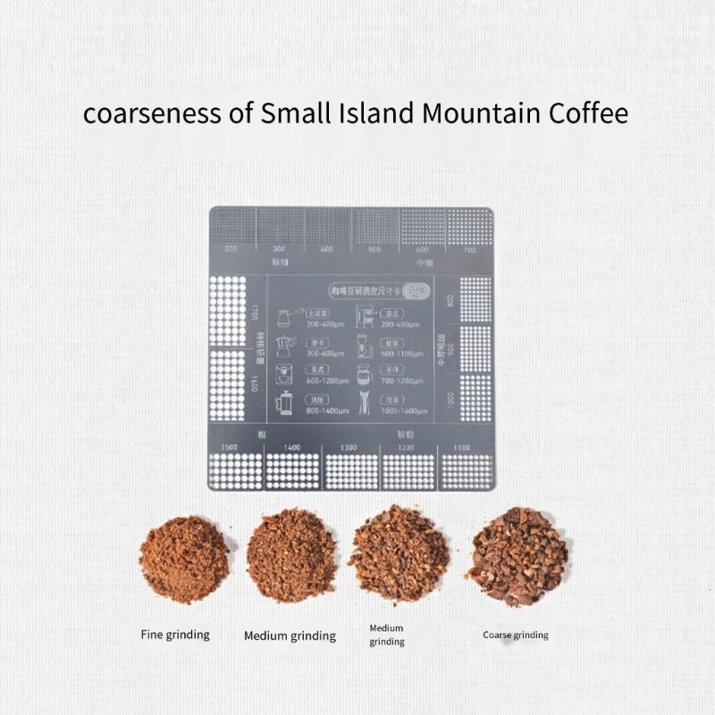 Portables Coffees Grinds Reference Card Compacts 16 Level Coffees Grinds Scale for Travel Enthusiasts