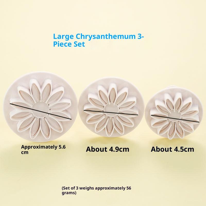 

4Pcs Flower Cookie Biscuit Plunger Fondant Cutter Mold Baking Decorating Tools Set for Cake Kitchen DIY Party Supplies