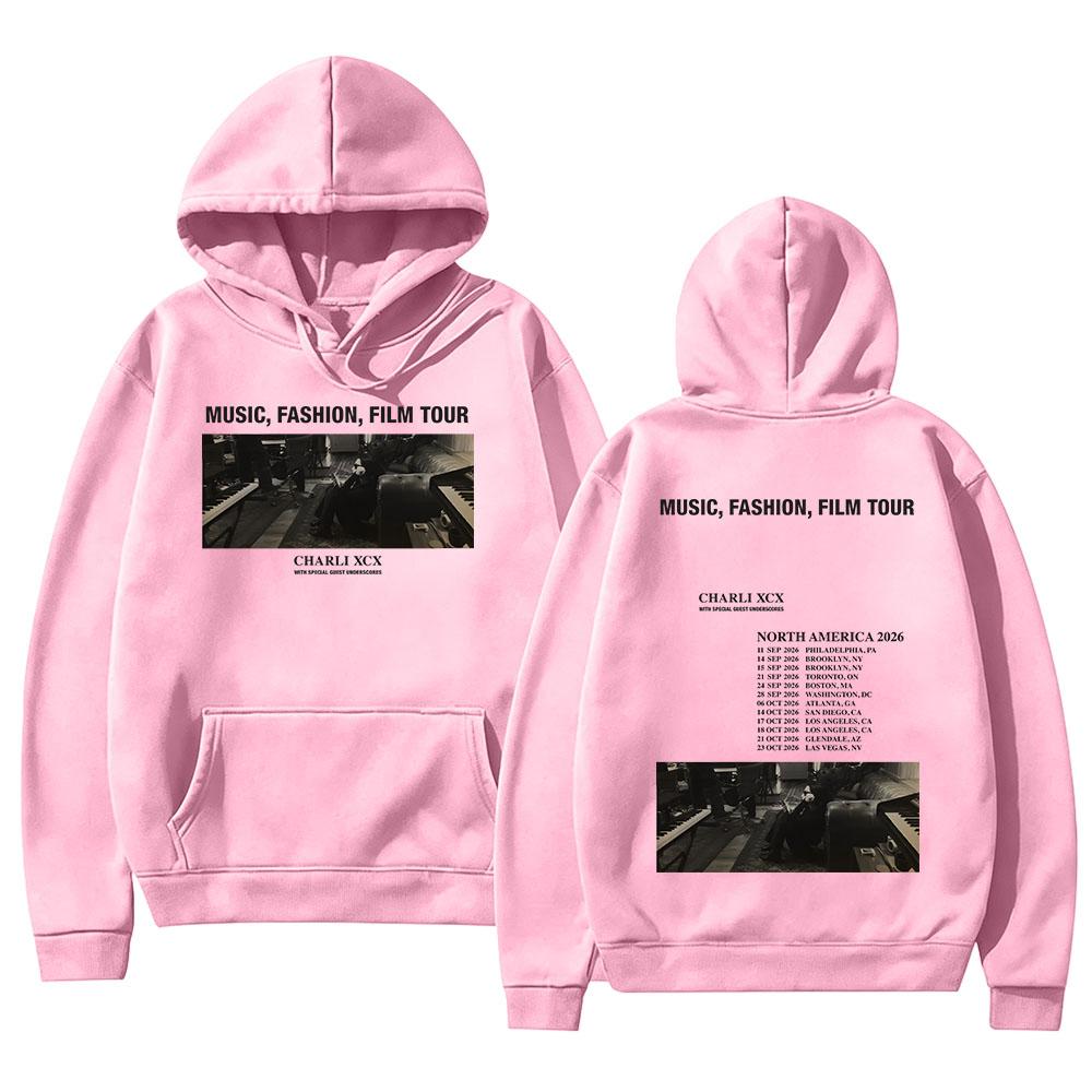 Charli XCX Music, Fashion, Film Tour Hoodies Fashion Long Sleeve Sweatshirts Vintage Graphic Clothes Unisex High Street Pullover
