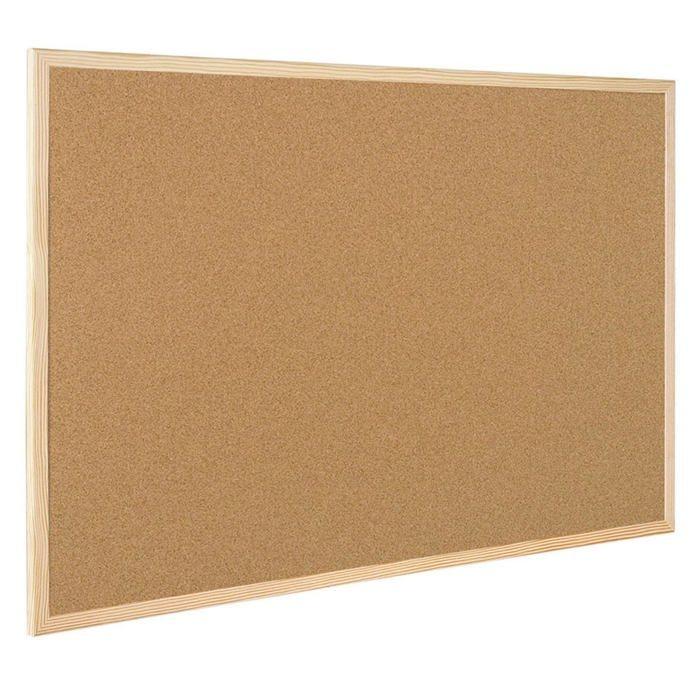 Raylu paper - RP-TAPCOR1 - (R) Tableau en liege naturel avec cadre en bois de pin, punaises et kit de montage 40 x 30 cm