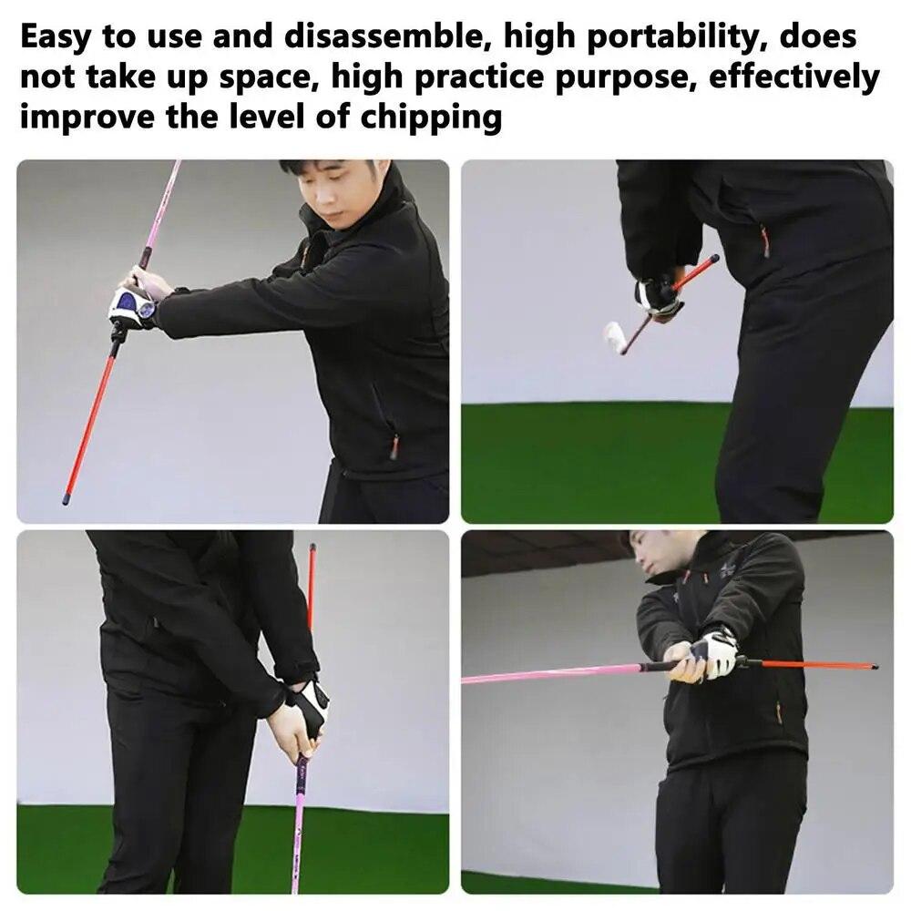 Golf Swing Trainer Stick Beginner Golf Cut Indicator Activity Buckle Golf Chipping Auxiliary Training Golf Gesture Correction