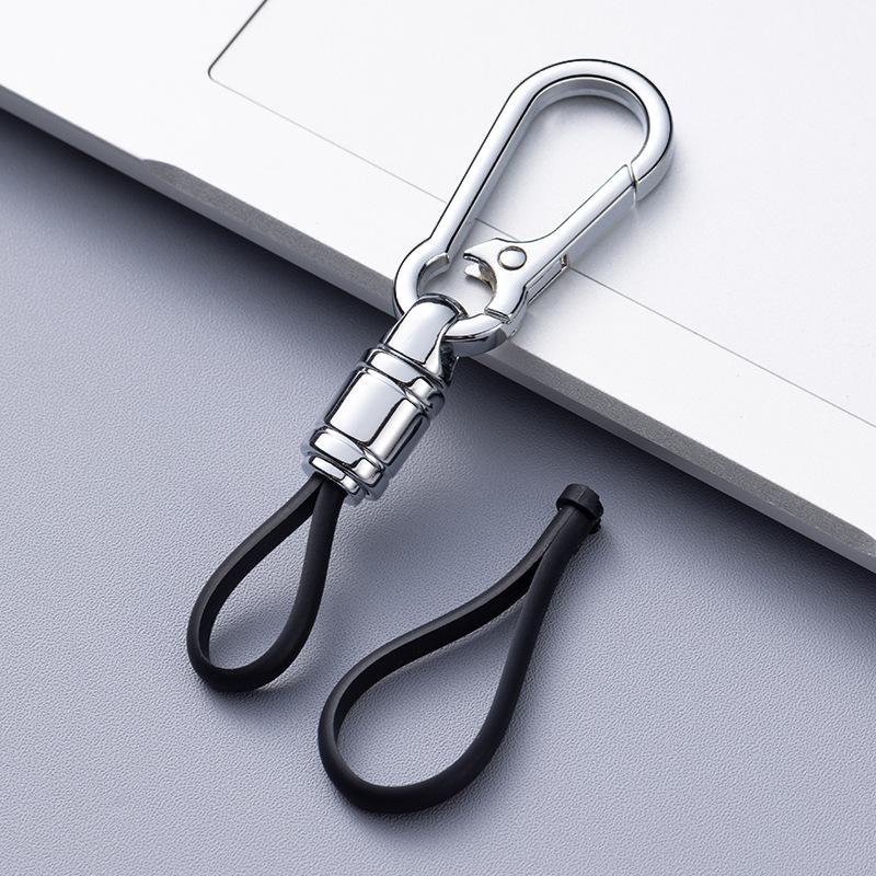 Car Key Chain Pendant Metal Simple Key Chain Men's Waist Hanging Buckle Ring Pendant High-end Business Anti-lost Key Chain