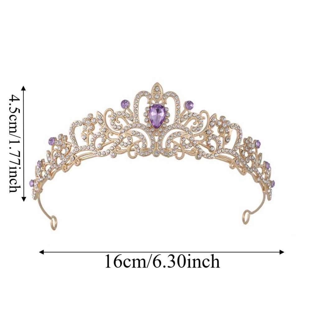 Trendy Vintage Baroque Crown Golden Shiny Queen Tiara Crown Hair Ornaments Alloy Ancient Greece Tiara Party