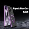 Magnetický kryt na telefon pro Samsung Galaxy S24 Ultra s23 S22 Plus Kryty Matný Průsvitný Pancéřový Nárazuvzdorný Kryt Pro iPhone 16 15 14 13 12 11 Pro Max