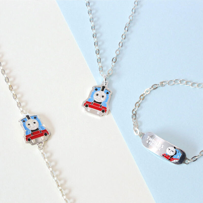 Thomas & Friends Engraved Anti-lost Train Silver Necklace