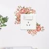 1pc Watercolor Flower Pattern Light Switch Stickers, Bathroom Bedroom Living Room Switch Stickers, Removable Self-Adhesive Wall Stickers