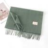 Cashmere Feel Solid Color Scarf for Women Imitation Cashmere Autumn and Winter Atmosphere Korean Style Versatile Mid Length Shawl Scarf