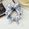 58cm Print Cotton Linen Square Neck Scarf Fashion Soft Floral Bandanas Headscarf Women Turban Head Wrap Elegant Neckerchief