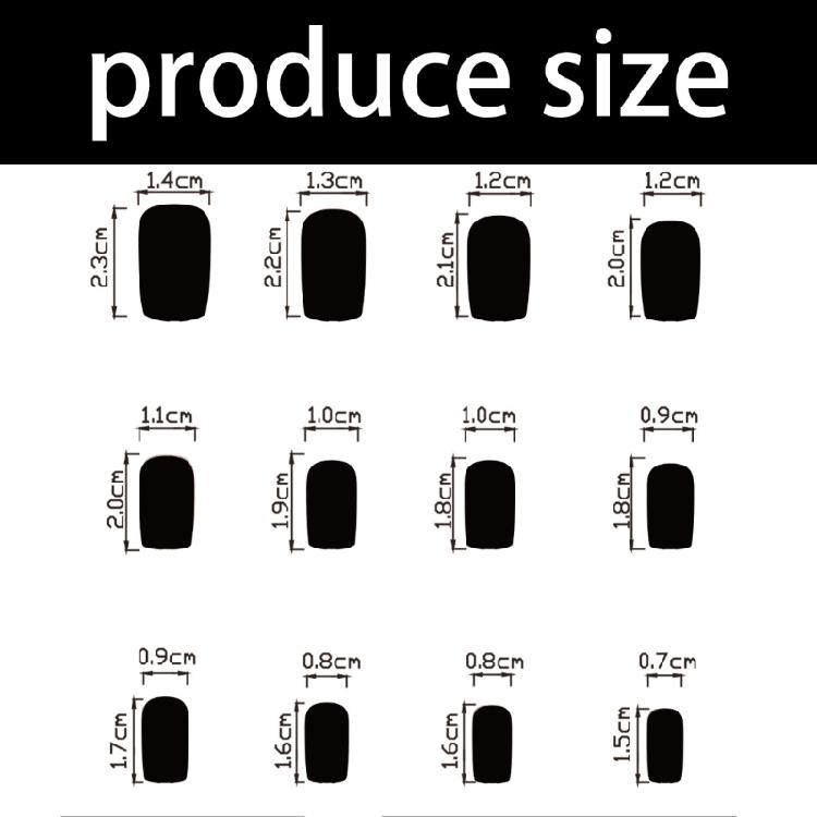 Square French Tips Fake Nail Glues On Nail Stick On Nail Flower Press On Nail Artificial False Nail for Womens Girls