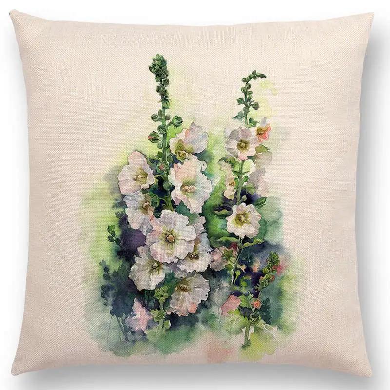 Floral Plant Patterns Throw Pillow Cover With Short Plush Print For Living Room Sofa Decoration Cushion Cover Pillow Covers