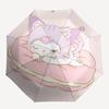 1pc Macaron Shaped Automatic Opening/Closing Umbrella with Cute Cat Design - Perfect for Fans, Travelers, Daily Use, and Festive Gifts!A023