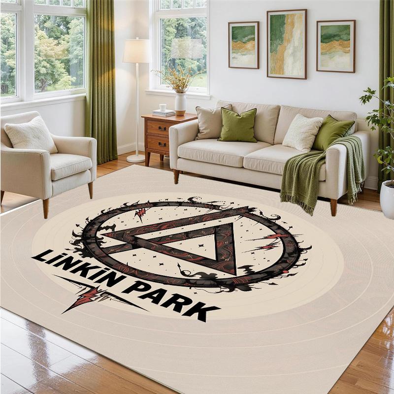 Linkin Park Design Crystal Velvet Rug Soft Decorative Mat for Bedroom Entrance