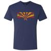 Arizona Flag State Pride Hometown Triblend Mens T-Shirt - Vintage Navy