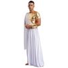 Herrekostyme Antikk gresk toga - Metallisk patchwork-kappe med korte ermer og hansker for Halloween/romersk cosplay