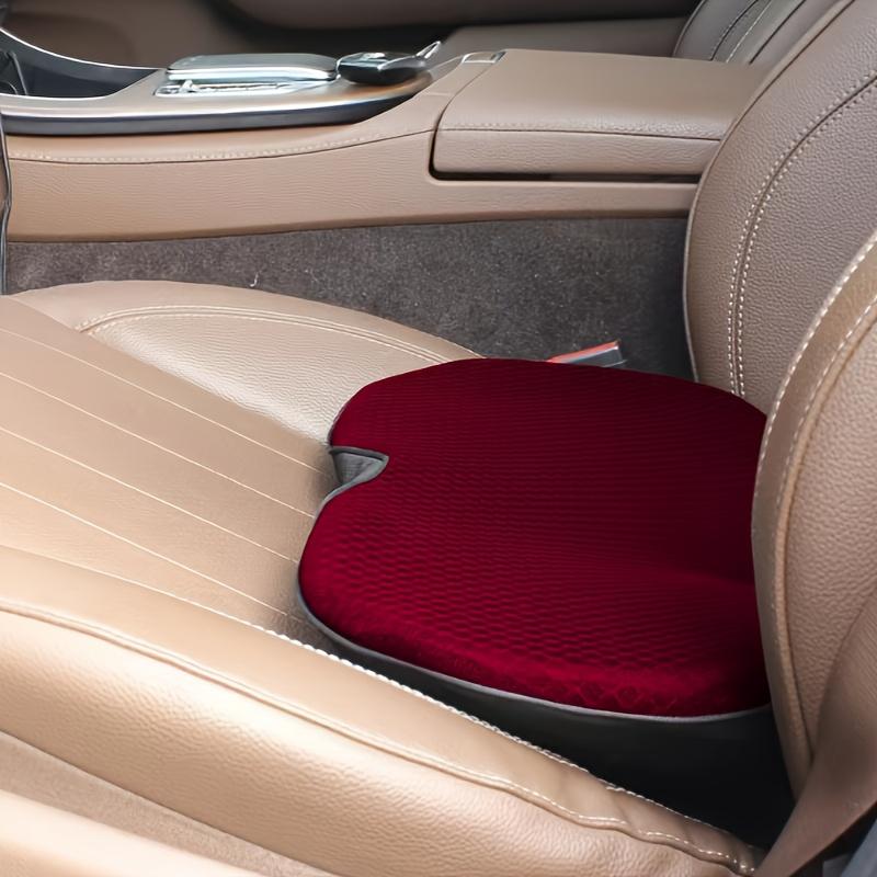 Memory Foam Car Seat Cushion - Dual Purpose Wedge & Lumbar Support , with Removable Cotton Cover, Lightweight & Compressible