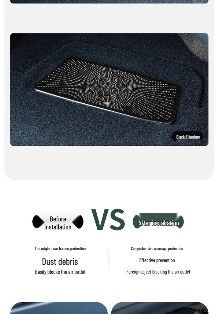 Zeekr 001 AC Vent Mask: Under-Seat Air Outlet Cover for Car Interior Protection