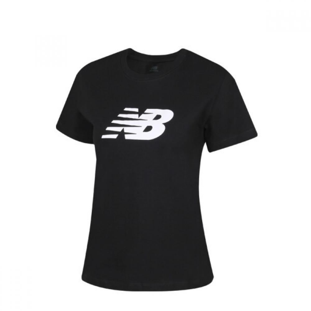 New Balance Dámské tričko s krátkým rukávem, sportovní dres, logo, černé, wt43582 bk