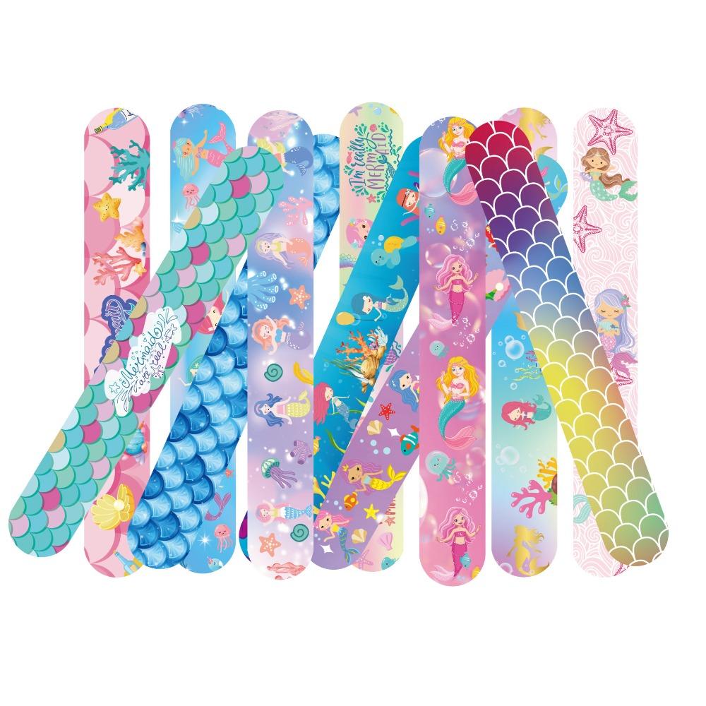 10 ks Duhový PVC Mořská panna Dětský zacvakávací náramek Dárky Party Dekorace Šťastné Děti Dívky Oceánský Svět Narozeninová Party Výslužky