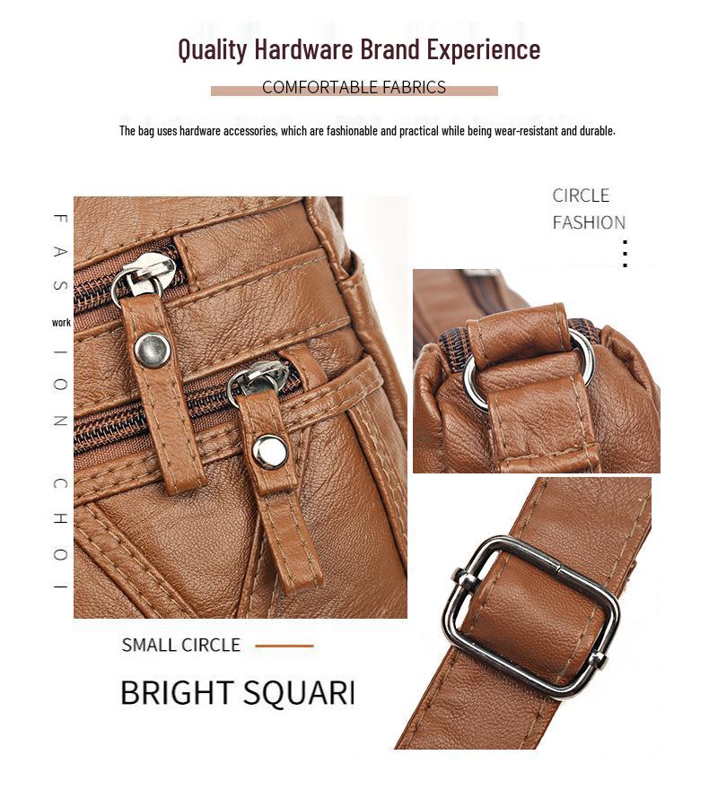 Elegante Retro Leder Crossbody Wickeltasche - Leicht, Stilvolles Europäisches & Amerikanisches Design
