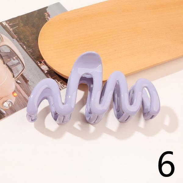 Fashion High Ponytail Hair Clip Pure Color ABS Shark Hair Claw Women Back Head Frosted Girl Hairpin Anti-sagging Hairstyle