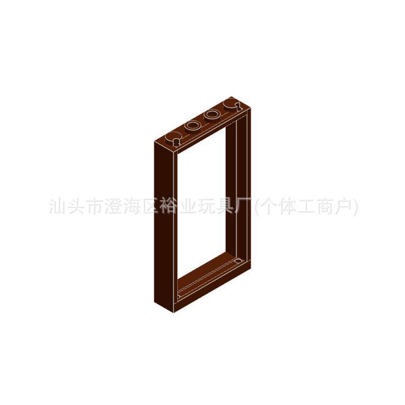 Door Frame 1x4x6 for MOC Building Blocks Assembly, Small Parts