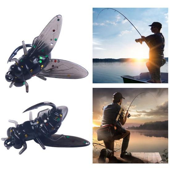 15Pcs Bionic Fly Fishing Baits Realistic Looking Mini Size Portable Flies Fishing Lures Kit Swimbaits for Saltwater Freshwater