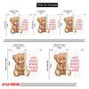 2pcs 2D Flat Printing Drapes Teddy Bear Flower Enjoy Polyester Without Electricity All Season Party & Holiday Decor Use for