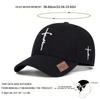 Men Sword Cross Embroidered Baseball Cap Outdoor Adjustable Sunscreen Leisure Hat Spring Autumn Travel Tourism Beach Vacation