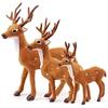 Simulation Reindeer 15/20/25cm Plush Reindeer Xmas Tree Pendant Christmas Deer Xmas Elk Decorations for Home New Year Ornaments