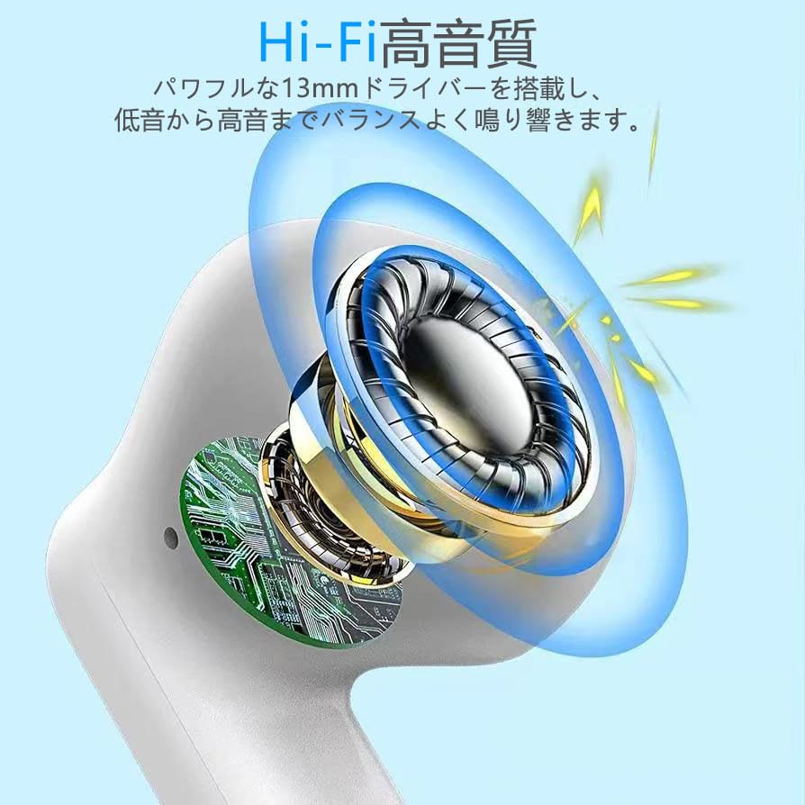 [Amazon Exclusive Brand] New Chalvh Wireless Earbuds, Bluetooth 5.3, HiFi, CompactLightweight, Low Latency, Built-in Microphone, Hands-Free Calling,