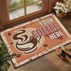 Vintage Coffee Print Doormat, Non-Slip Floor Mat Retro Kitchen Rug for Entryway Living Room Coffee Shop Decor