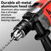 3000RPM Electric Handheld Impact Drill 220V Flat Drill Guns Hand Drills Torque Driver 220V with Wrench Measuring Scale 2000W