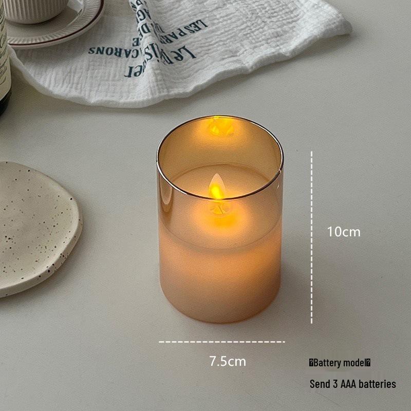 Schwingende Docht-LED-Kerze Nachtlicht – Kreative Schreibtischdekoration für Schlafzimmer-Ambiente