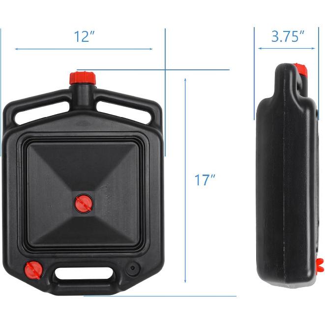 MOTO4U Motorcycle Oil Drain Pan Container Oil Change Storage Bottle Low Profile Repair With Spout Vent Plug Lid For ATV Off Road