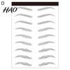 Eyebrow Tattoo Sticker 1 Sheet Various Shapes Nature 3D Effect Water-based Semi-permanent Transfers Arch Style Waterproof Hair-Like Grooming