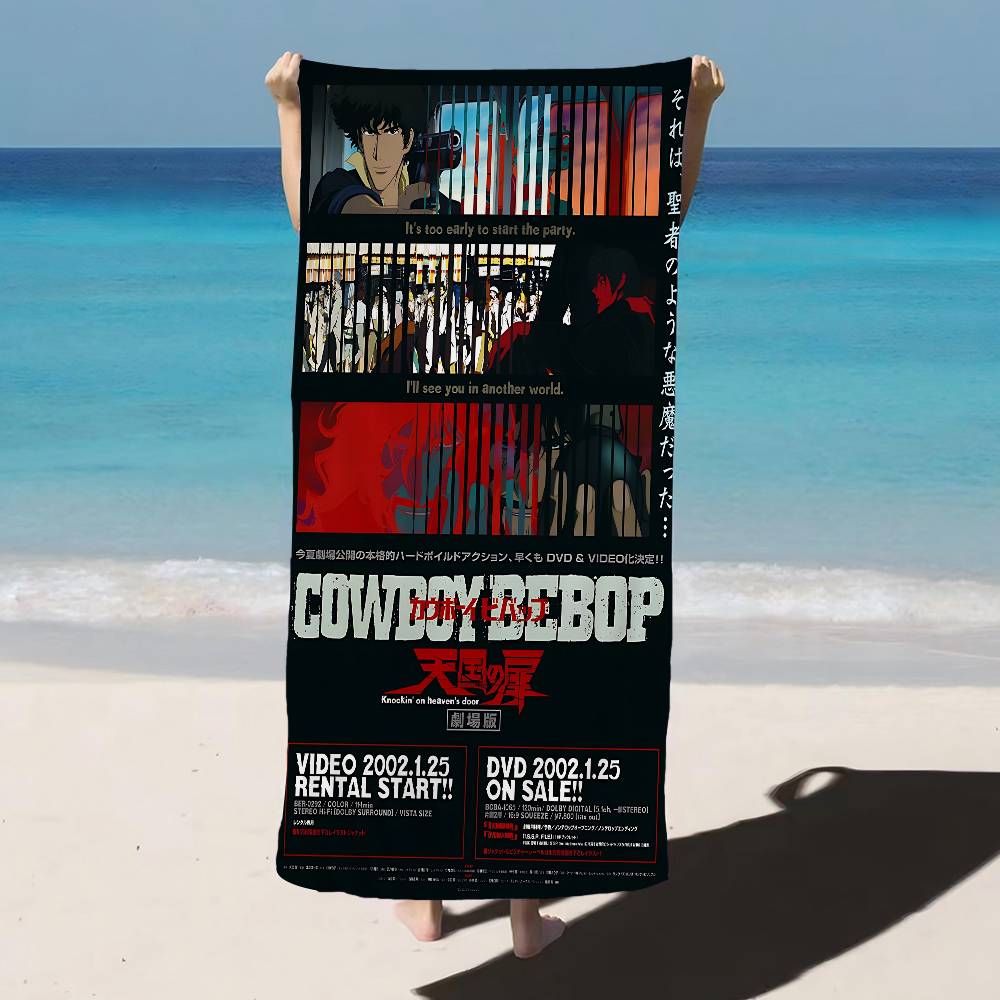 C-Cowboy Bebop Beach Towel Colorful Bath Towels For Girl Microfiber Quick Dry Sand Free Beach Yoga Spa Gym Pool