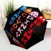 1 PC Automatic Folding Umbrella - Pac-Man Custom Name Pattern, Portable & Foldable Design with 8 Ribs, Christmas Birthday Gifts