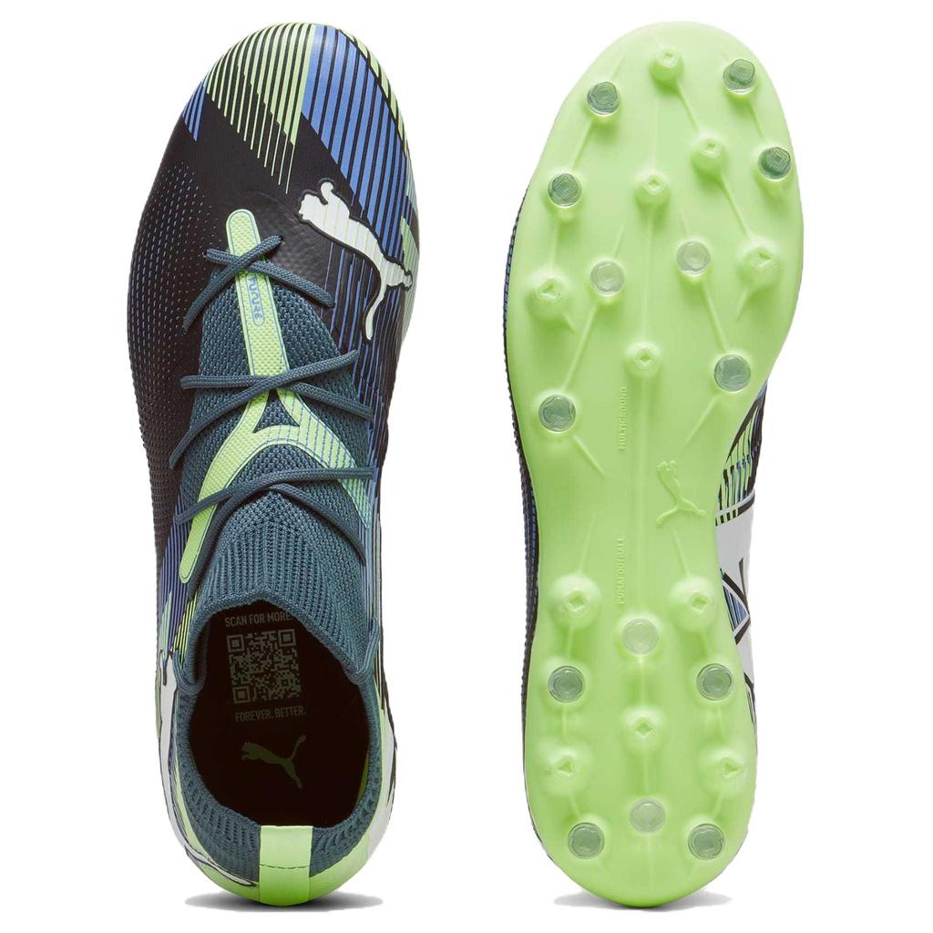New PUMA FUTURE 7 MATCH Shock Absorbers Soccer Shoes Men's Gray Green 107934-03