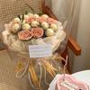 30Pcs Acrylic Chocolate Candy Holder Clear Chocolate Box Plastic Round, Chocolate Holder for Bouquet Flower Packaging Support Rack Candy Holder
