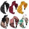 Hair Accessory - Leopard Print Rabbit Ears Knotted Wide Version Hair Band for Women's Outdoor Updo Hair Clip Headband Accessory
